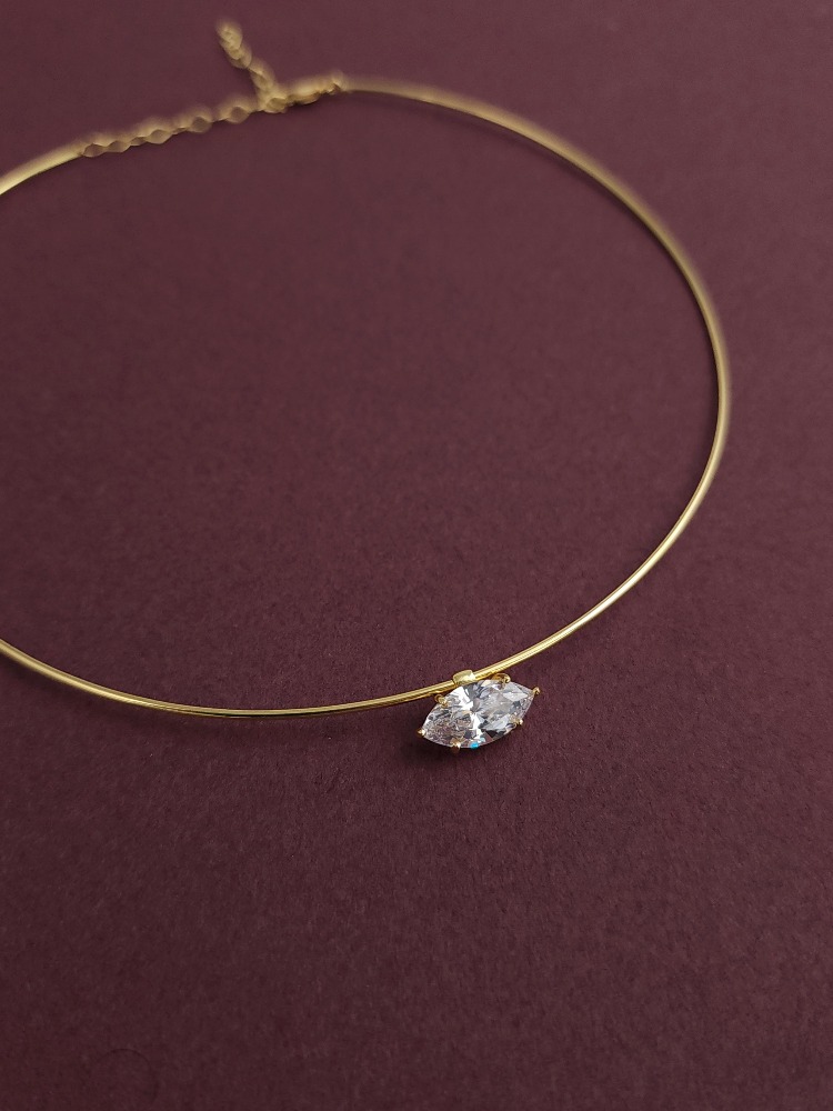 Damla Taşlı Choker Kolye