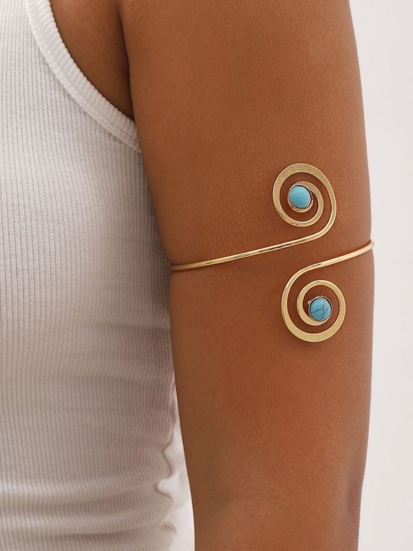 Spiral Mavi Taşlı Pazu Bileklik 