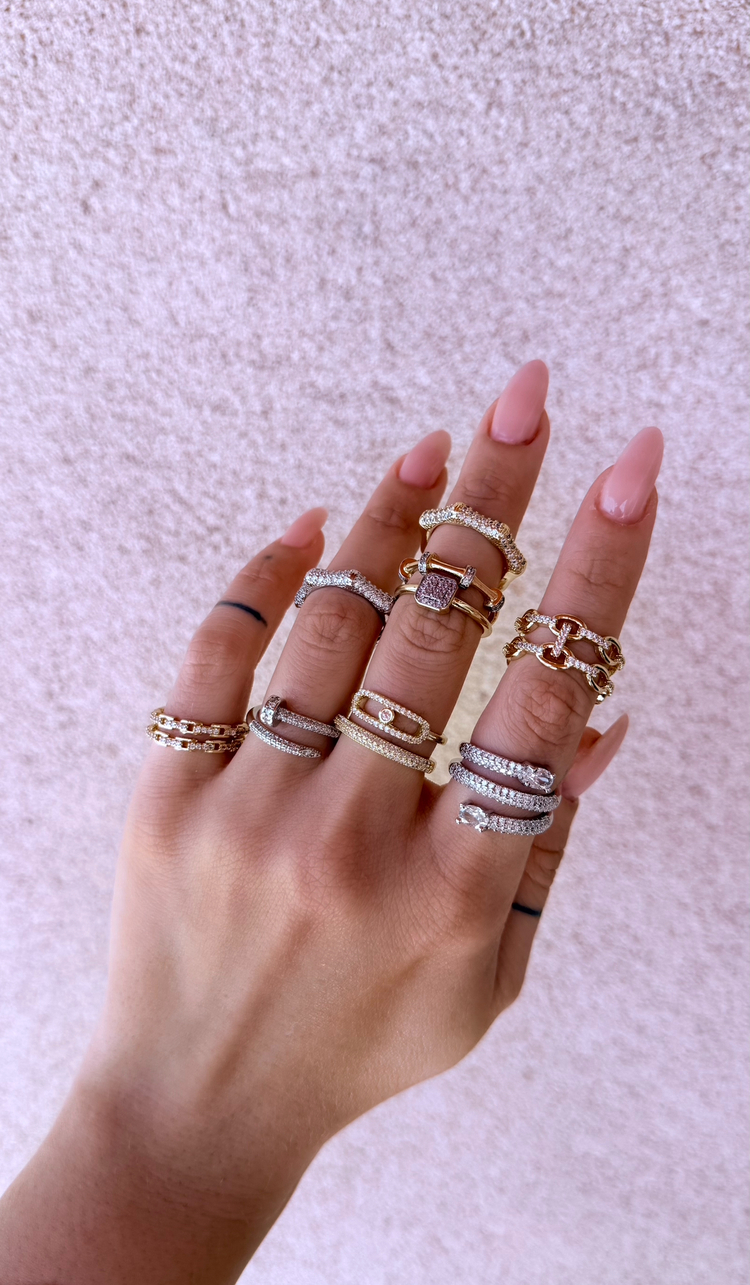 Çivi Model Zirkon Silver Yüzük