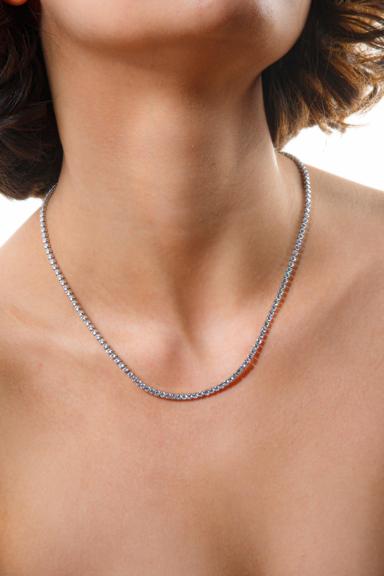 2.5mm Silver Dönmeyen Su Yolu Kolye