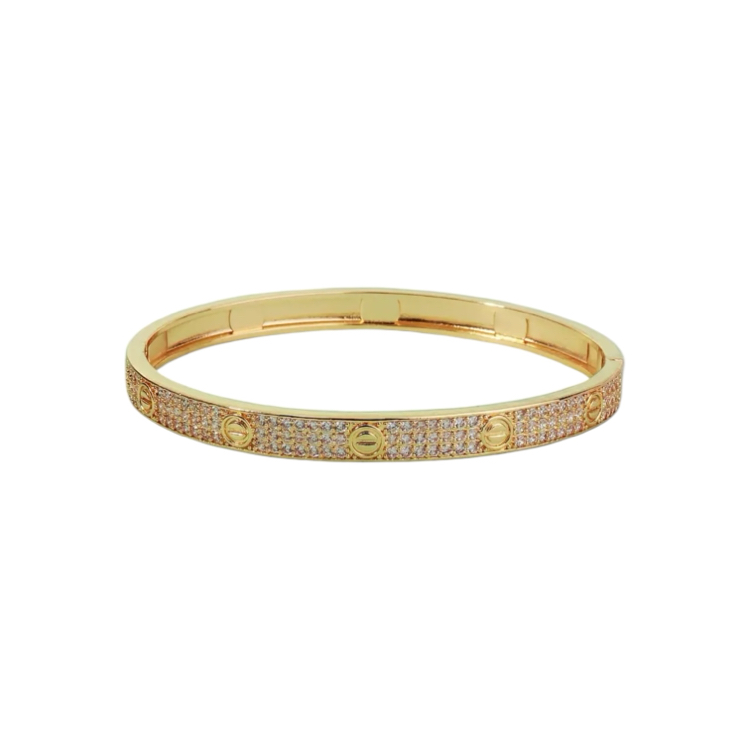 Cartier Model Gold Zirkon Kelepçe