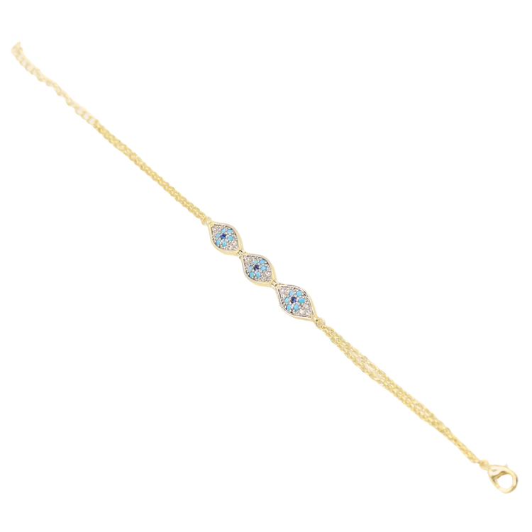 Üç Göz 14K Minimal Bileklik 