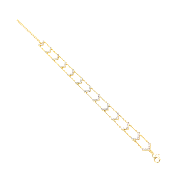 Minimal Tasarım Zirkon Detaylı Bileklik 