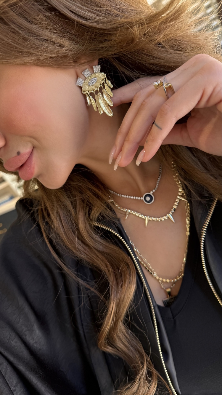 Design Eye Sallantılı Küpe