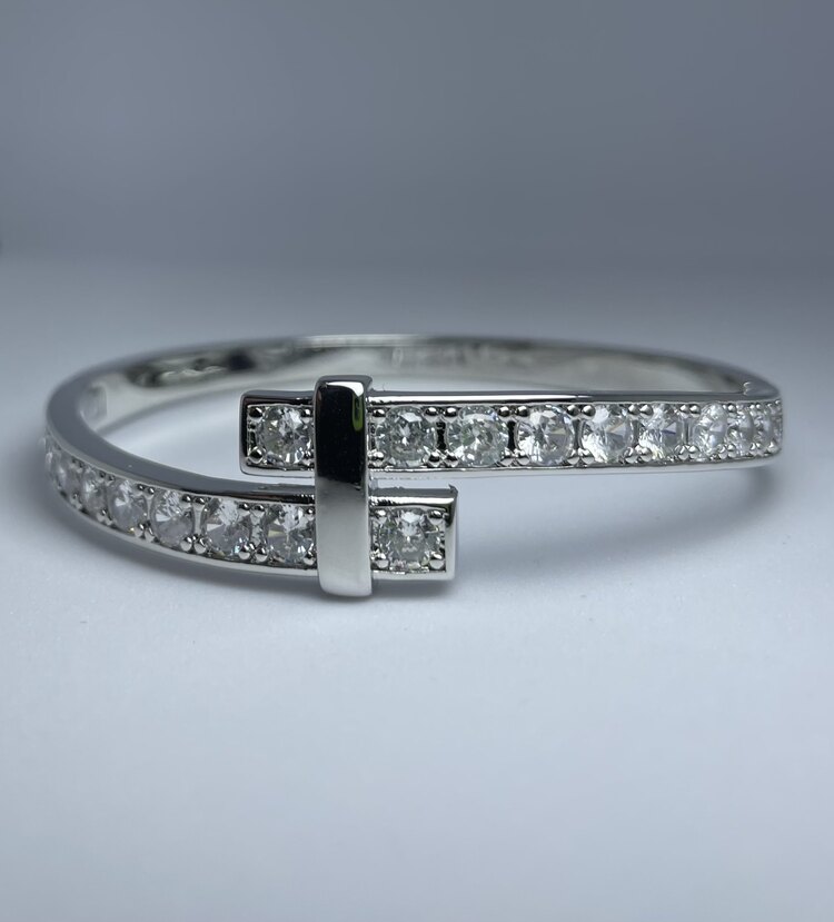 Silver Zirkonyum Kelepçe