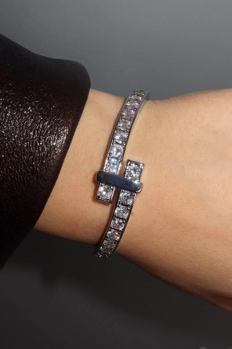 Silver Zirkonyum Kelepçe