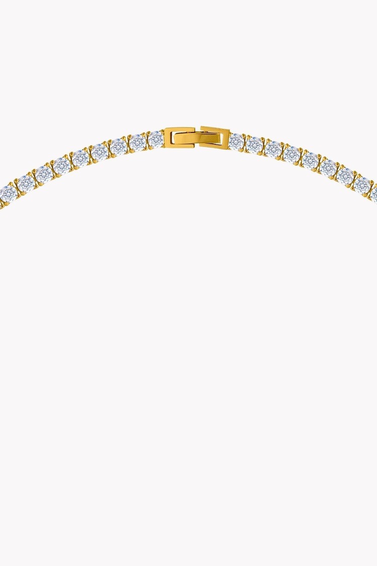 2.5mm Gold Dönmeyen Su Yolu Kolye