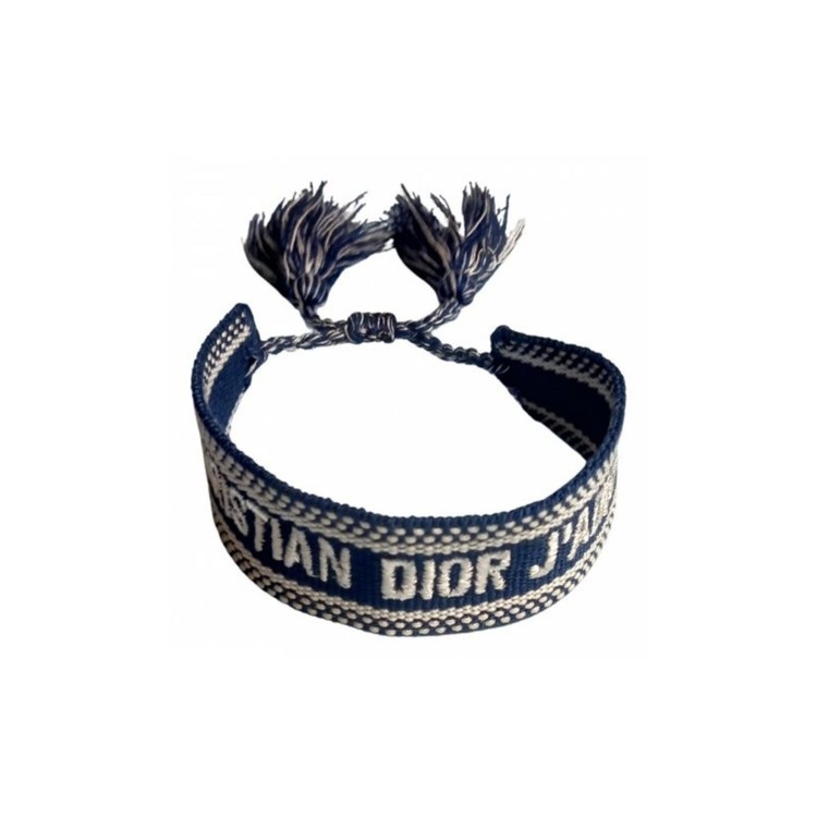 Kobalt Mavi Dior İp Bileklik