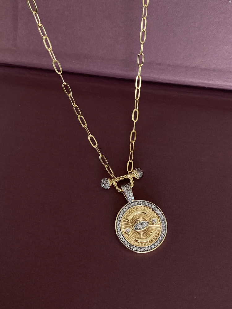 Plaka Eye Gold Kolye