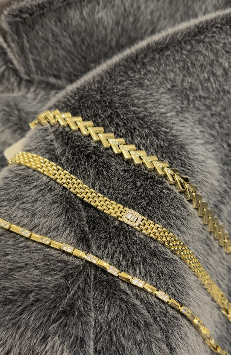 14K Gold Şerit Bileklik 