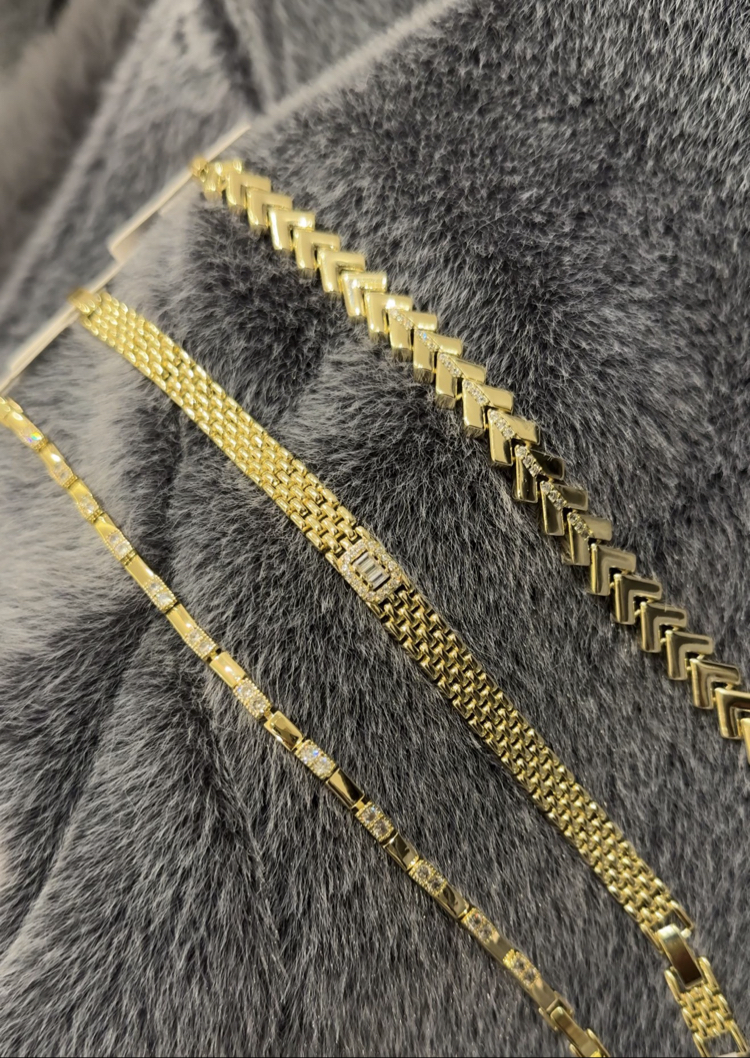 14K Gold Şerit Bileklik 