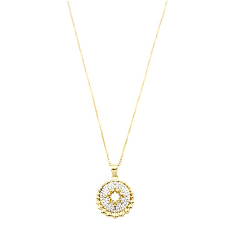 Zirkon Hoop 14K Kolye