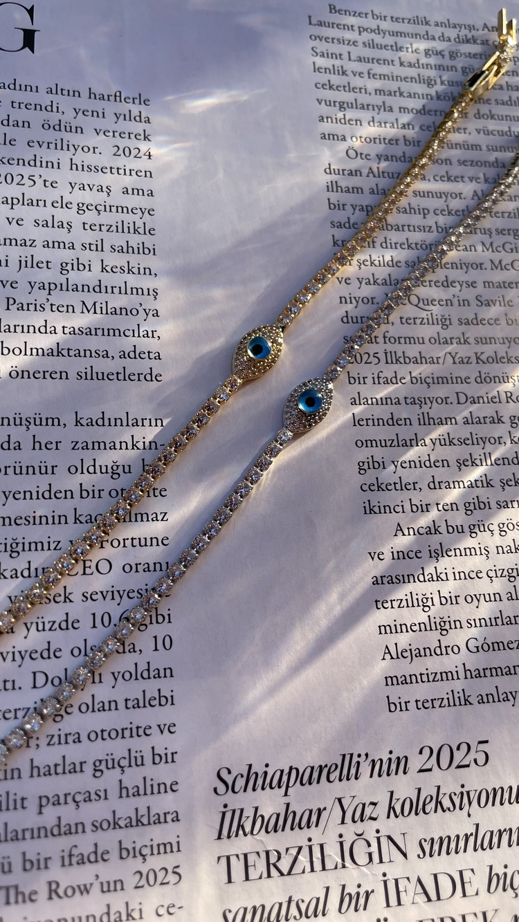 Nazar Silver Su Yolu Bileklik 