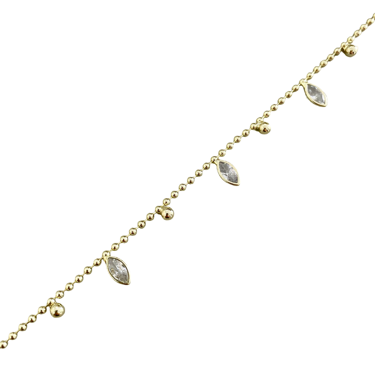 14K Zirkon Sallantılı Halhal
