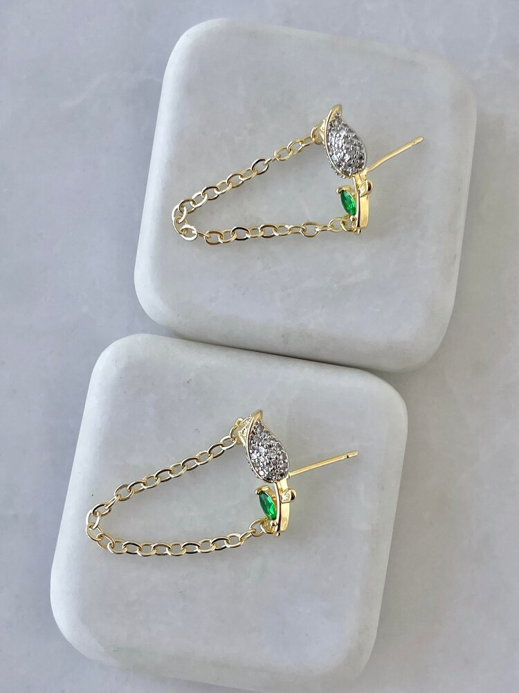 Tulip Design Sallantılı Küpe