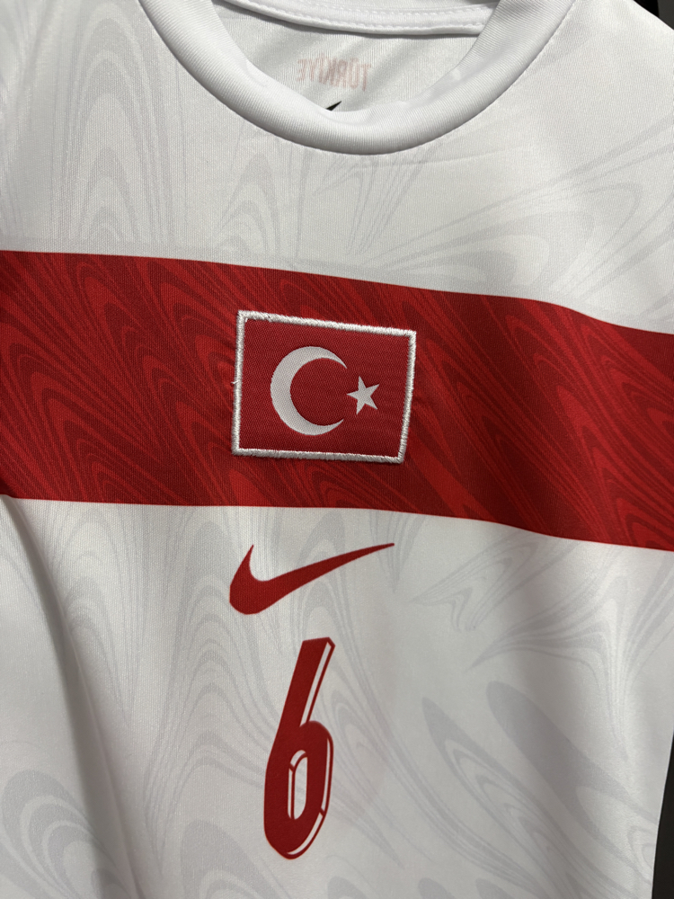 Çocuk- Orkun Kökçü#6- Türkiye Milli Takım Beyaz Çocuk Forma Takımı