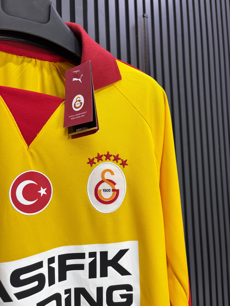 Galatasaray Sarı Retro Uzun Kollu Forma (Premium Seri)