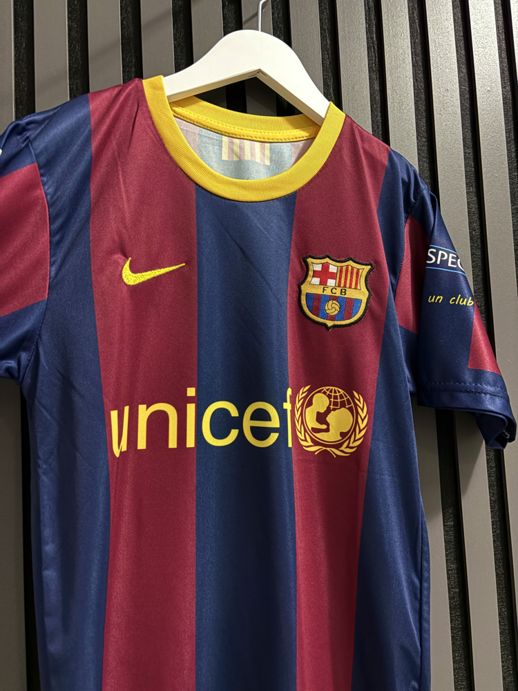 Çocuk-Messi#10-Barcelona Çocuk Forma Takımı – Klasik Bordo Lacivert