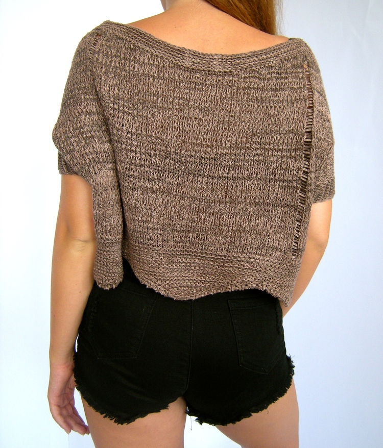 kahve zigzag crop