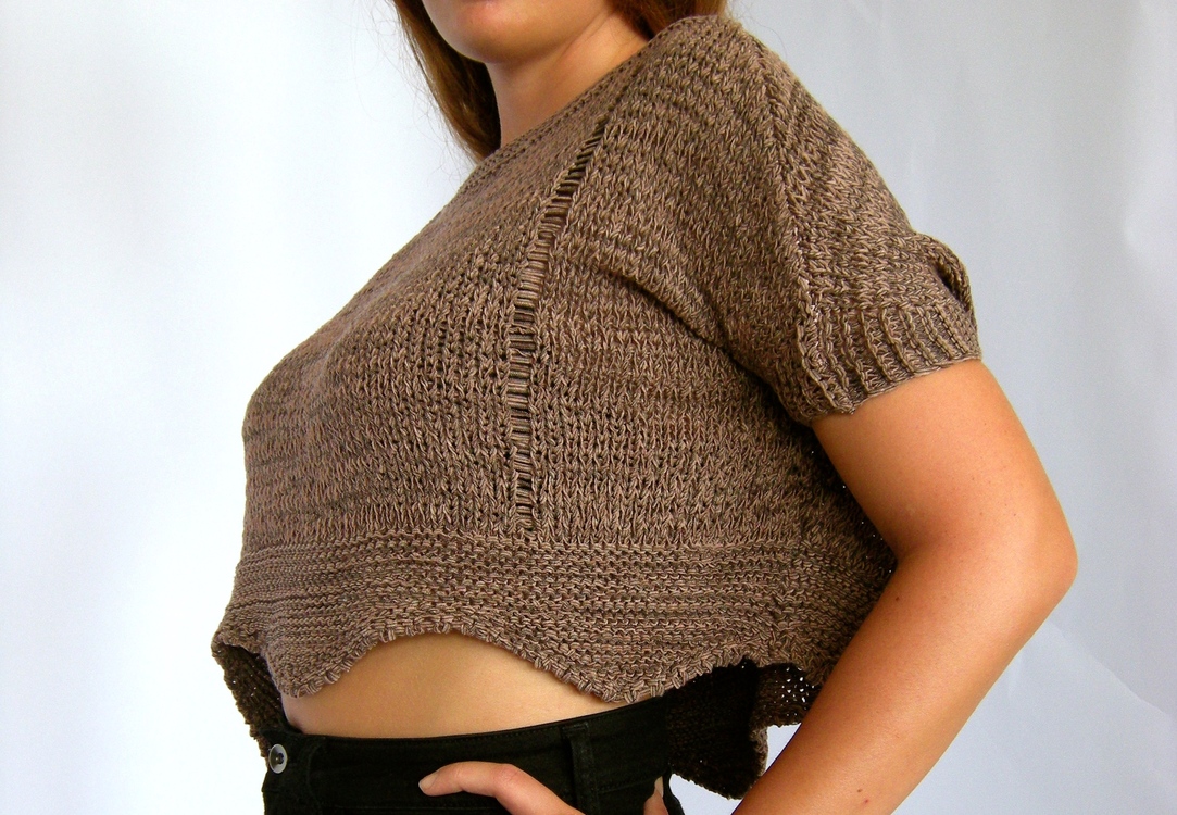 kahve zigzag crop