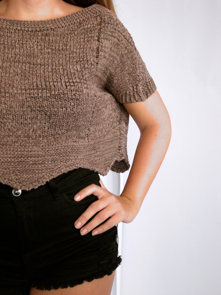 kahve zigzag crop