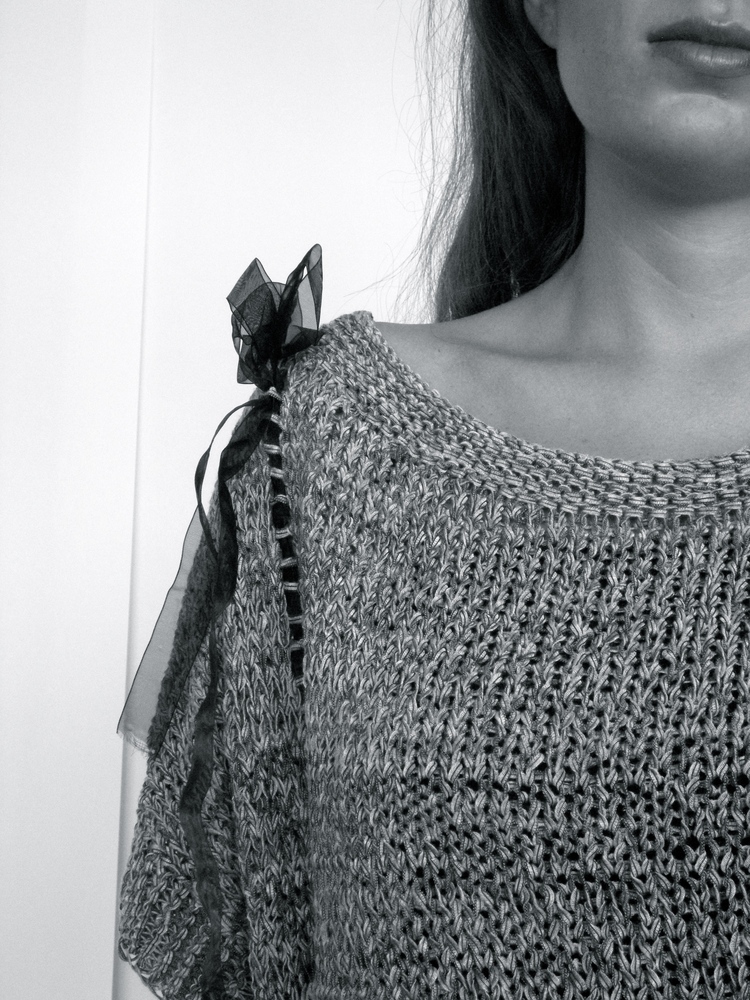 gri  zigzag oversize tunik