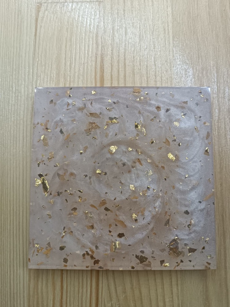 El Yapımı Kare Epoksi Bardak Altlığı Takımı