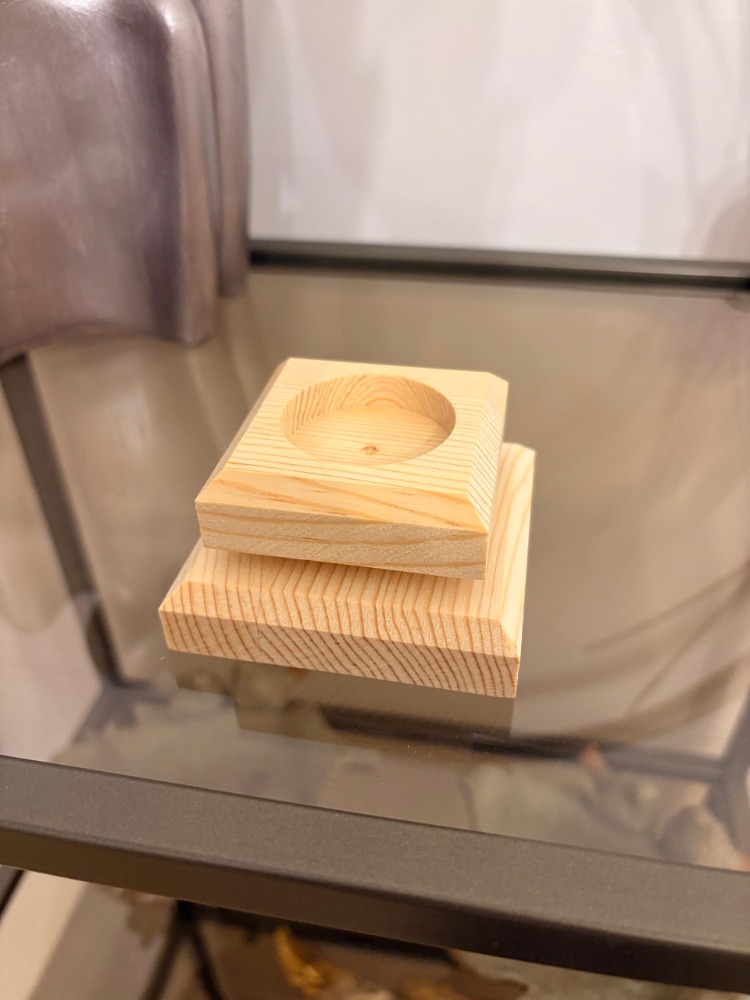 Masif Çam El Yapımı Tealight Mumluk