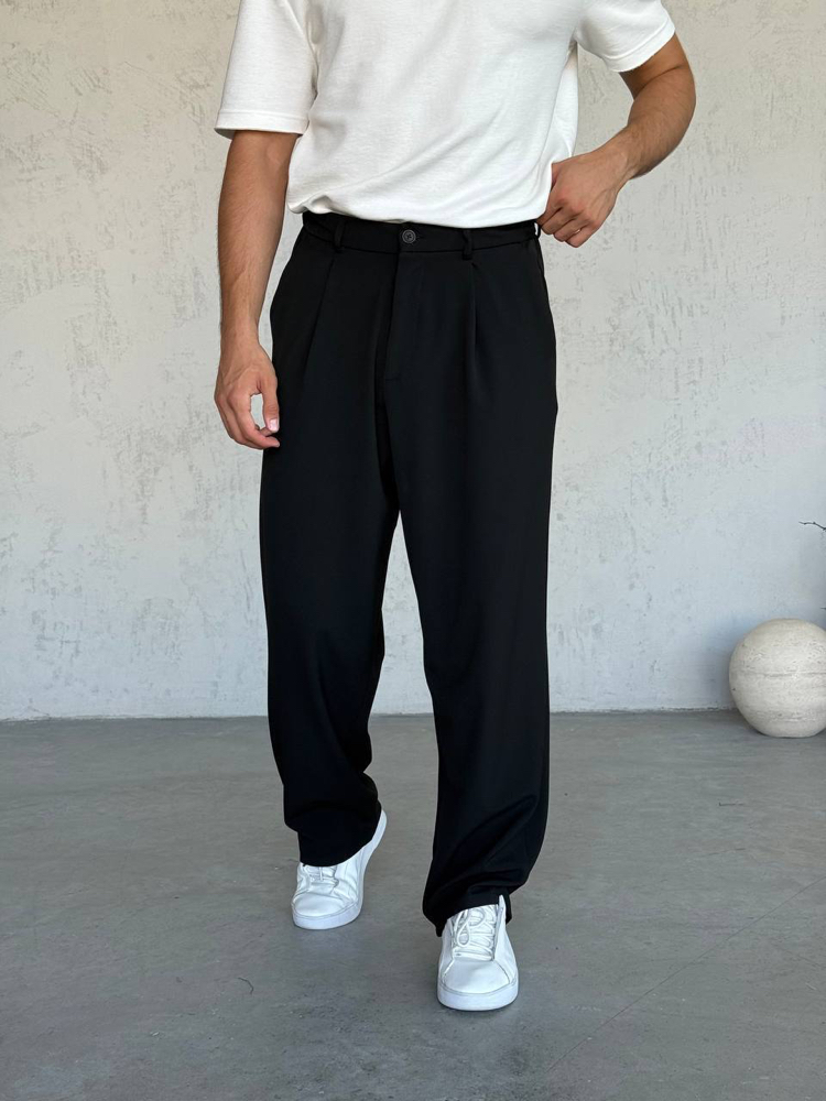 Pileli Baggy Pantolon
