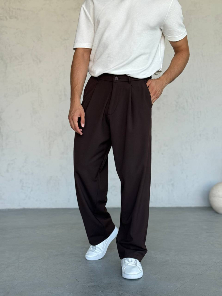 Pileli Baggy Pantolon