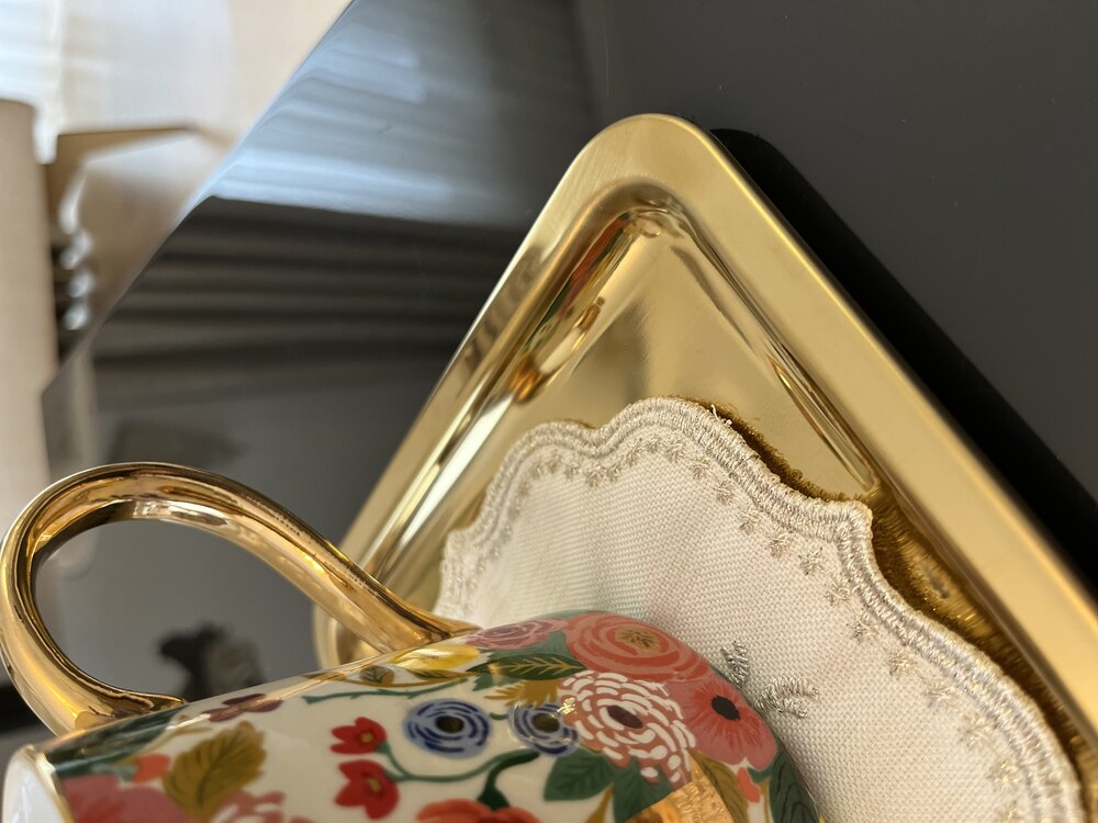 33*18 cm Gold Sunum Tepsisi
