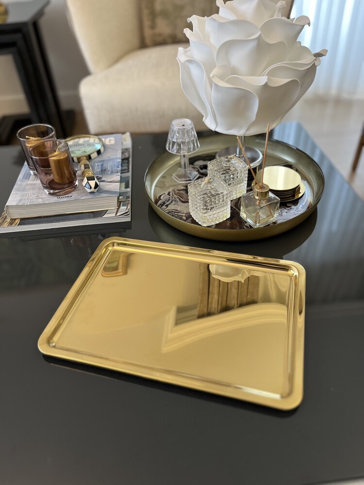 33*23 cm Gold Sunum Tepsisi