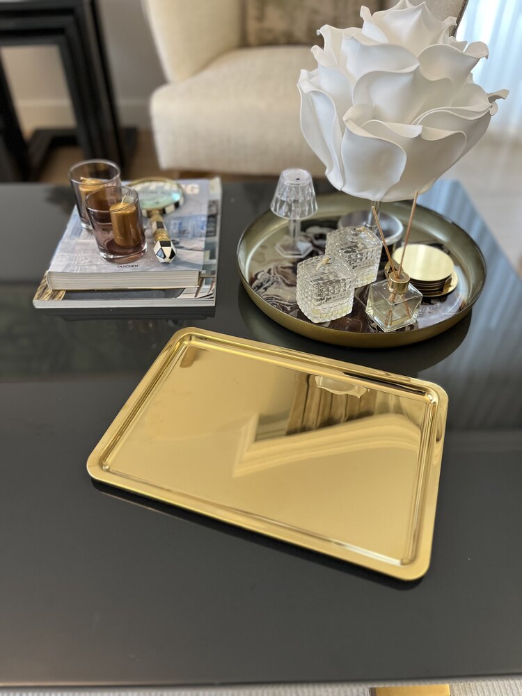 33*23 cm Gold Sunum Tepsisi