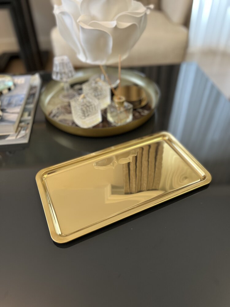 33*18 cm Gold Sunum Tepsisi