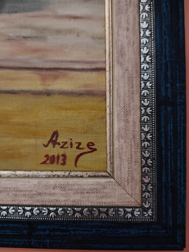 “Küçük Bekçi ve Dostu” - Azize Rodoplu - 35x50 Yağlı Boya Tablo - 2013
