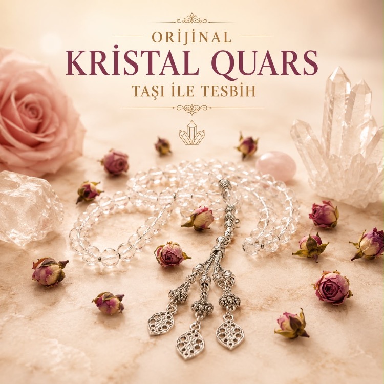 99 LU KRİSTAL KUVARS TESBİH