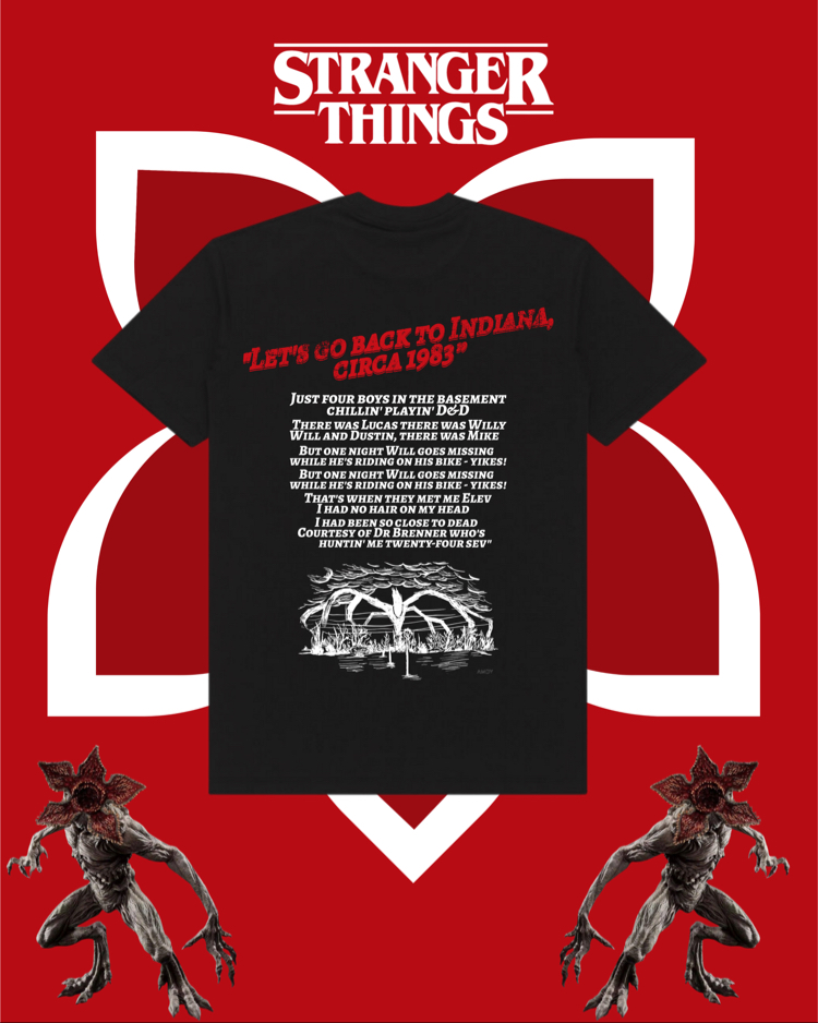 ST let’s go back to Indiana siyah Tshirt 