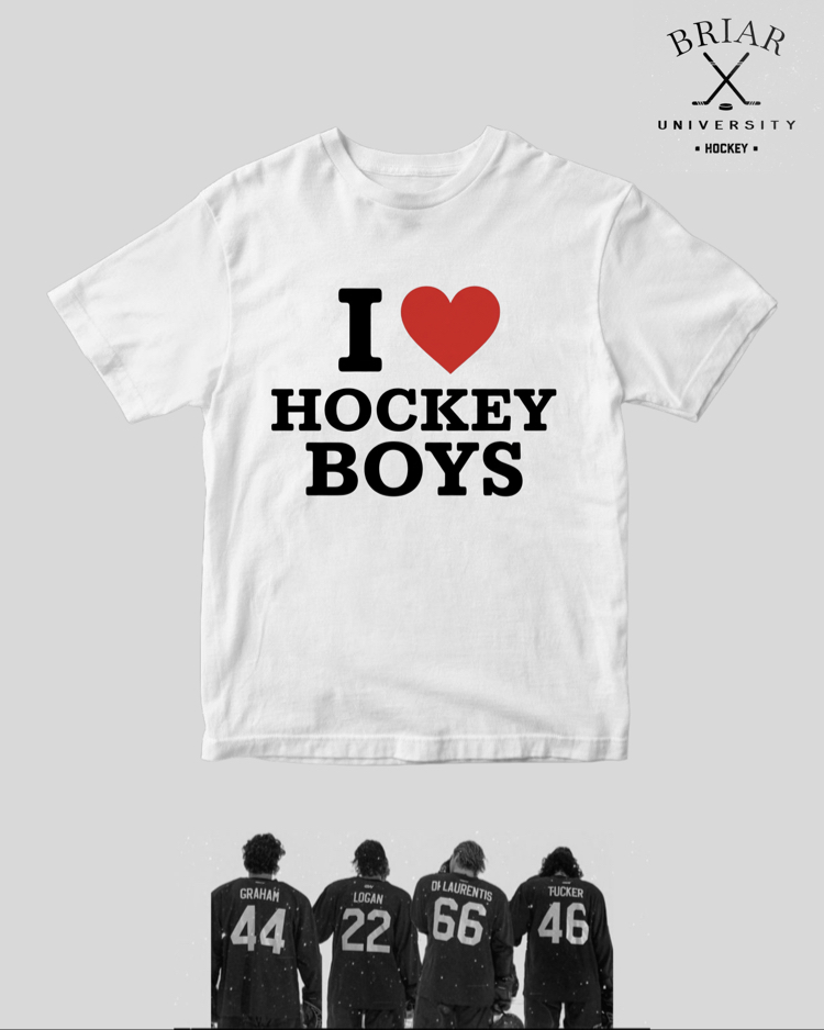 off campus i love hockey boys tshirt regular kalip 