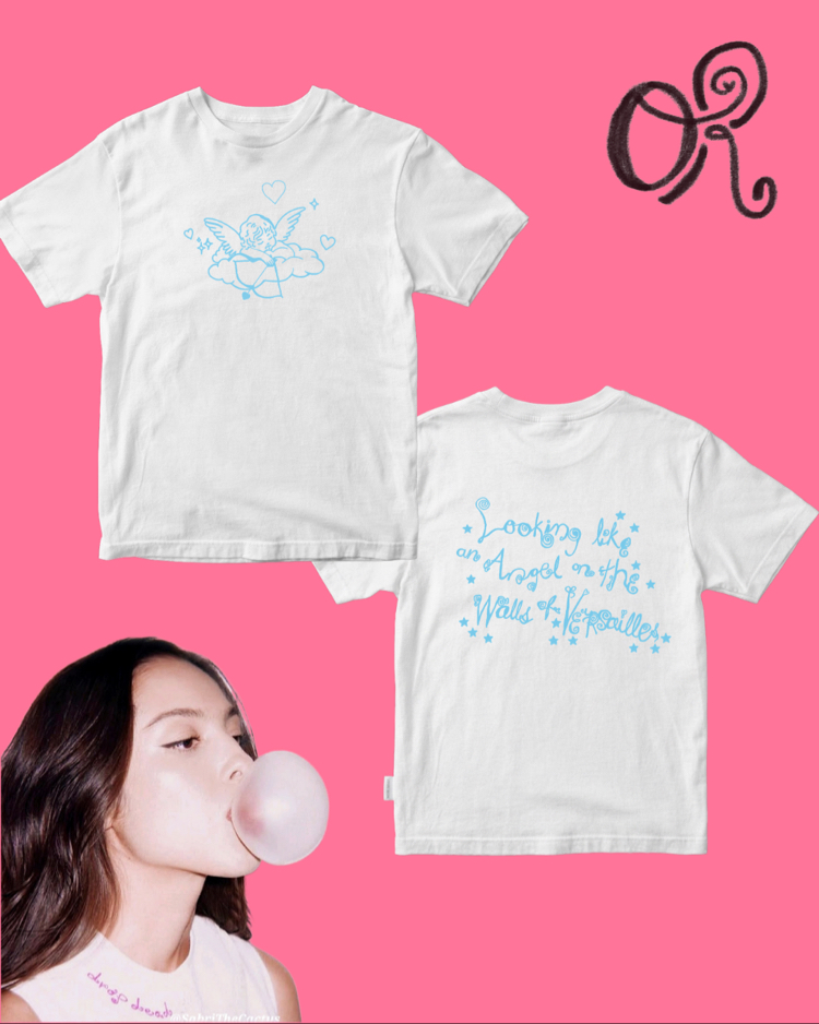 looking like an angel olivia rodrigo tshirt regular kalip mavi 
