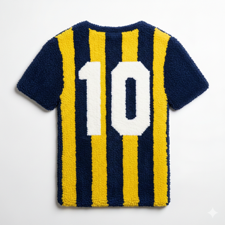 Kişiye Özel Fenerbahçe Forma Tufting Halı – İsim & Numara Özelleştirilebilir (60 cm)