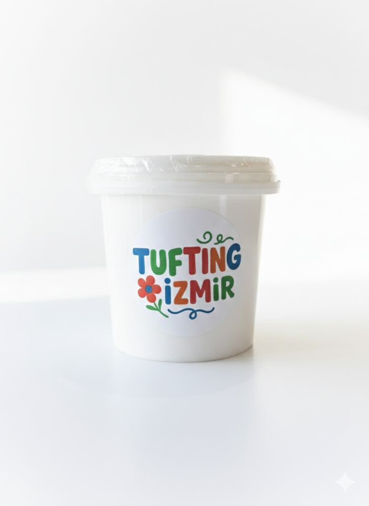 Tufting & Punch Tutkalı – Su Bazlı Şeffaf Halı Yapıştırıcısı (1 KG)