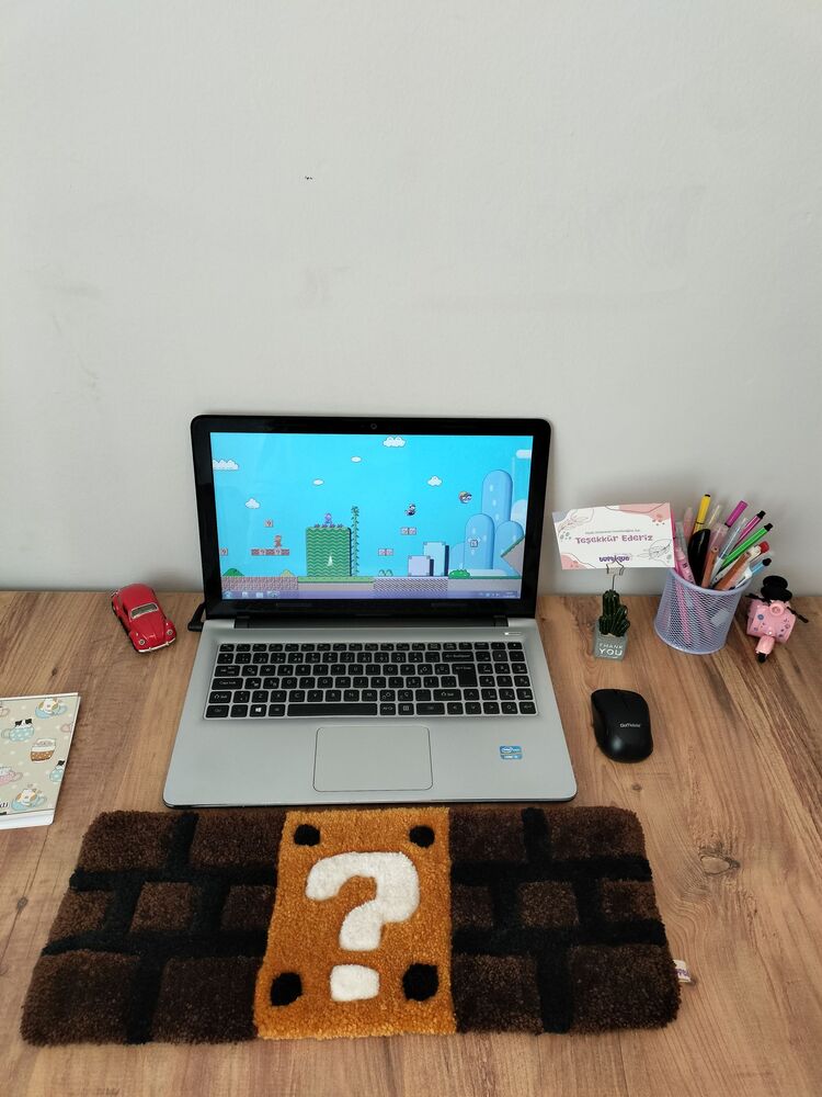 Süper Mario Tufting Klavye Halısı✨