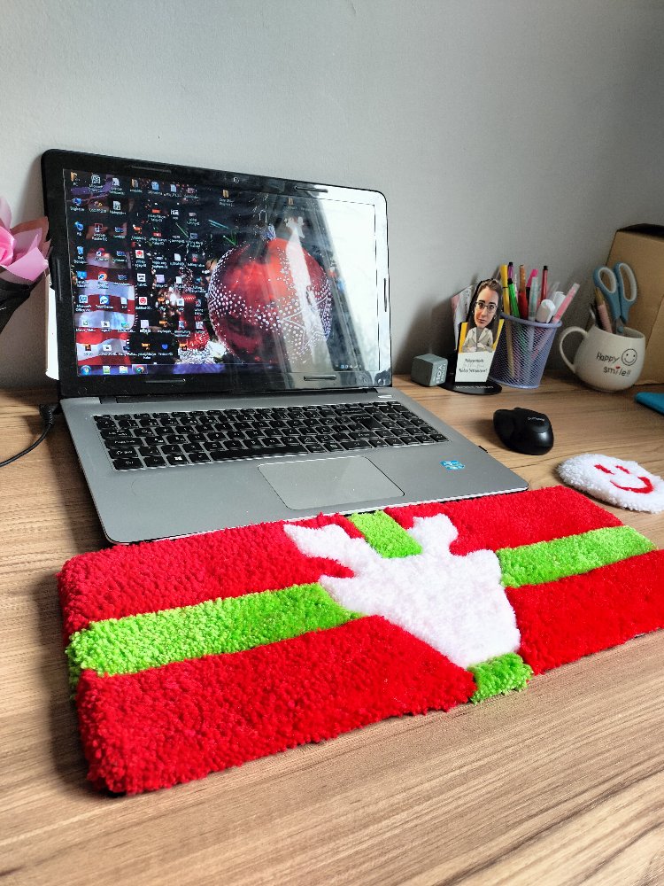 Christmas Tufting Klavye Halısı