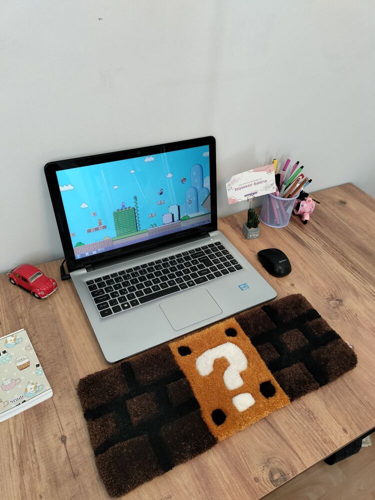 Süper Mario Tufting Klavye Halısı✨