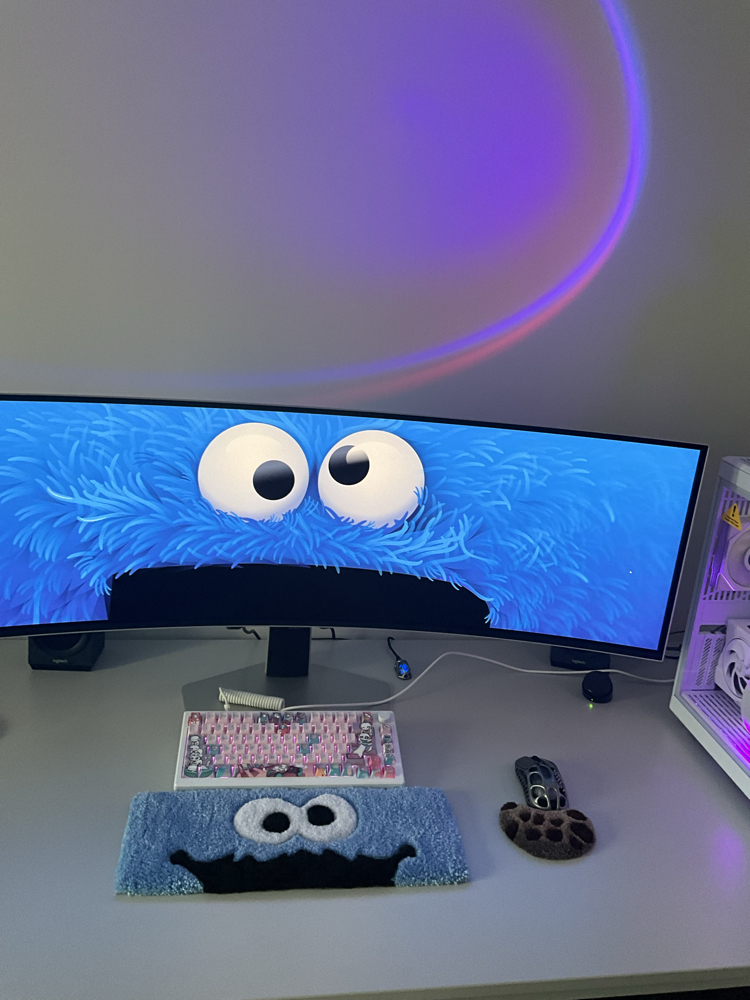 Cookie Monster Keyboard Rug