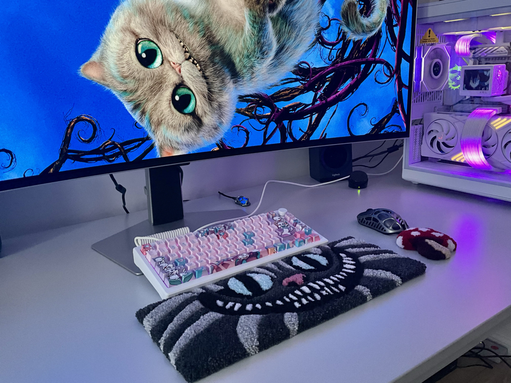 Cheshire cat keyboard rugs