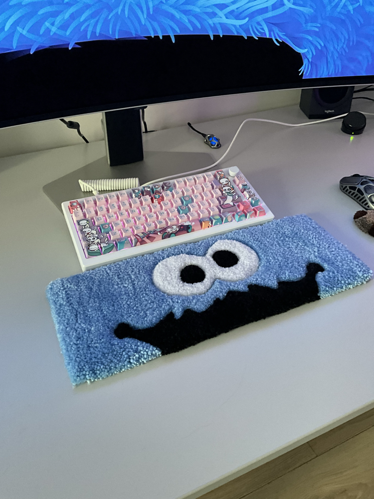 Cookie Monster Keyboard Rug