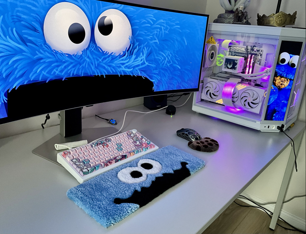 Cookie Monster Keyboard Rug