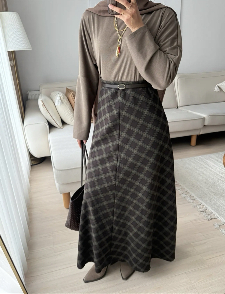 Ekose Etek Siyah