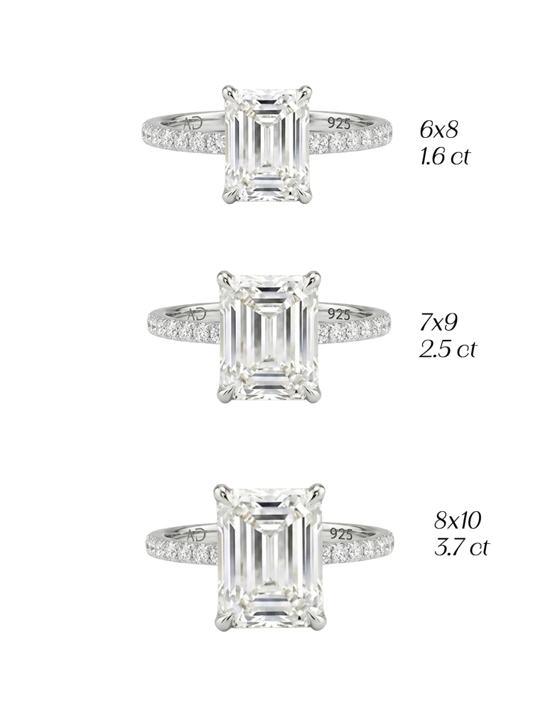 3.7CT | EMERALD CUT ETERNİTY YÜZÜK